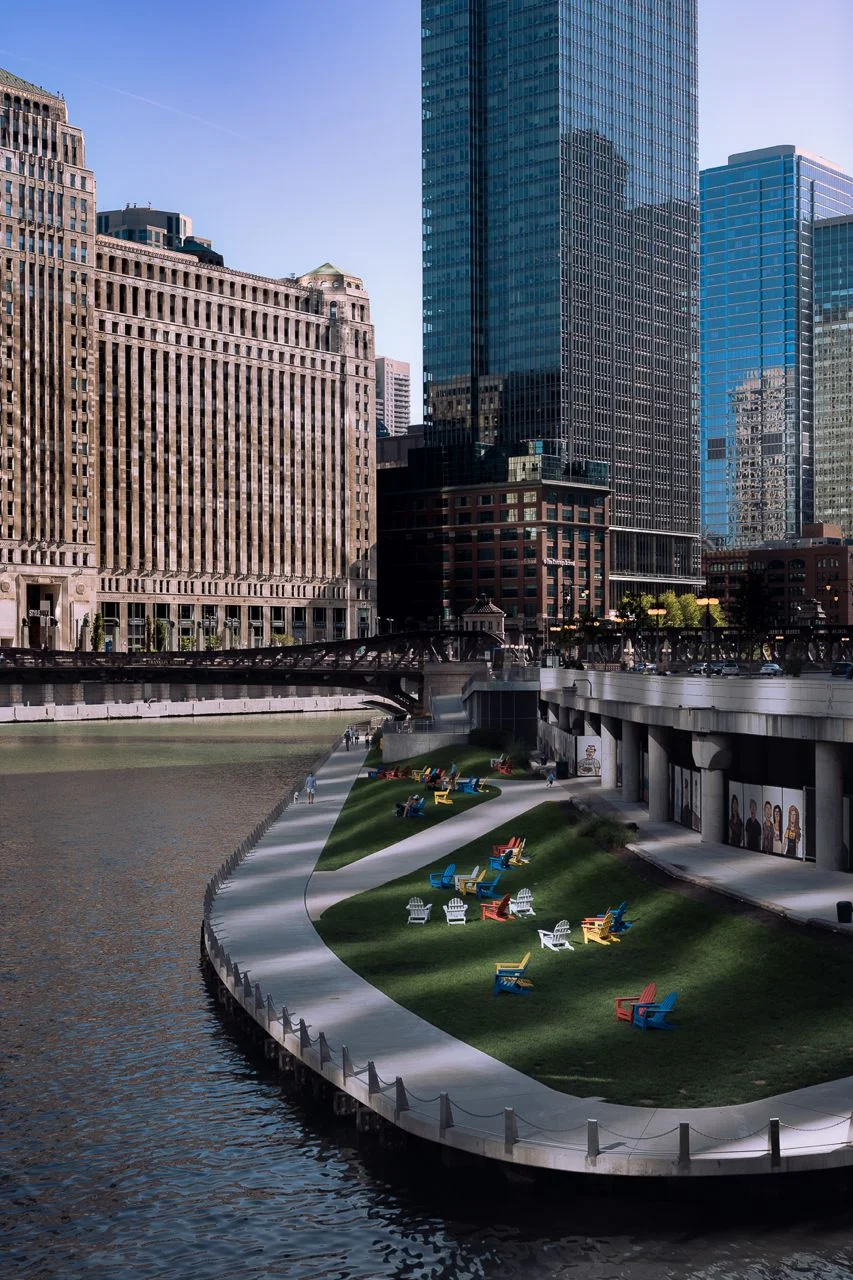 Chicago Riverwalk West End Park - From Lake Street Bridge, United States