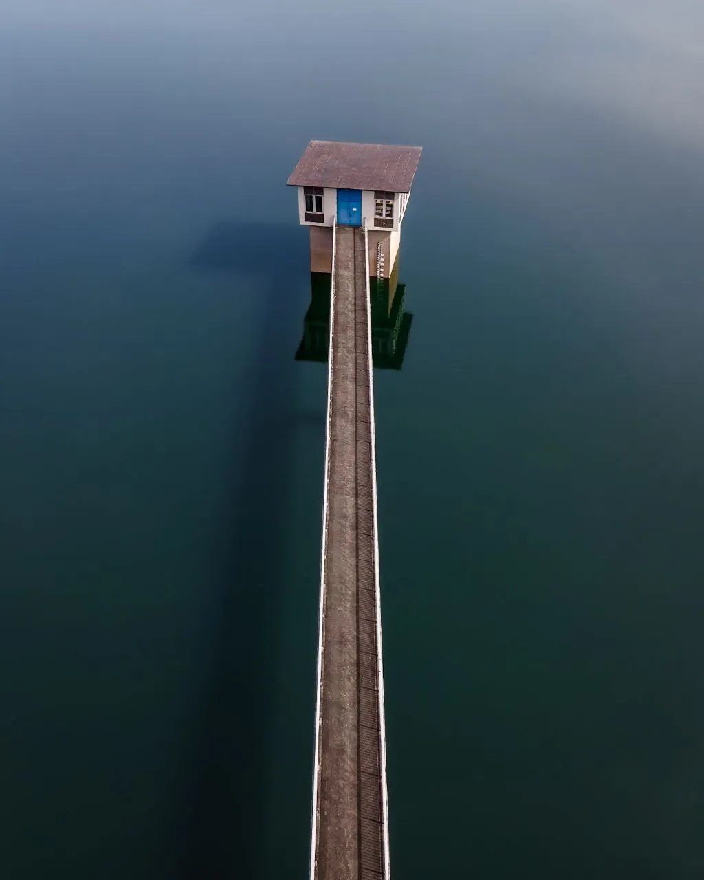 Intake tower at the wiehltalsperre - Von Aerial - Drone, Germany