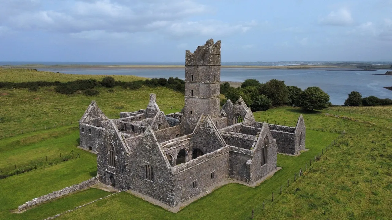 Moyne Abbey - Von Drone, Ireland