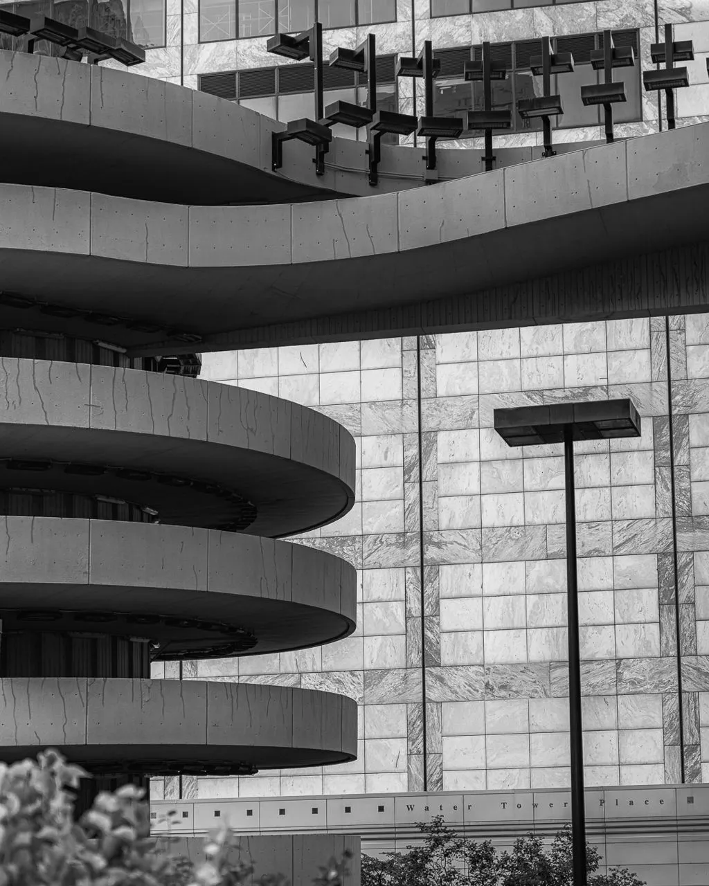 John Hancock Center Parking structure - From Northeast of the John Hancock building looking south, United States