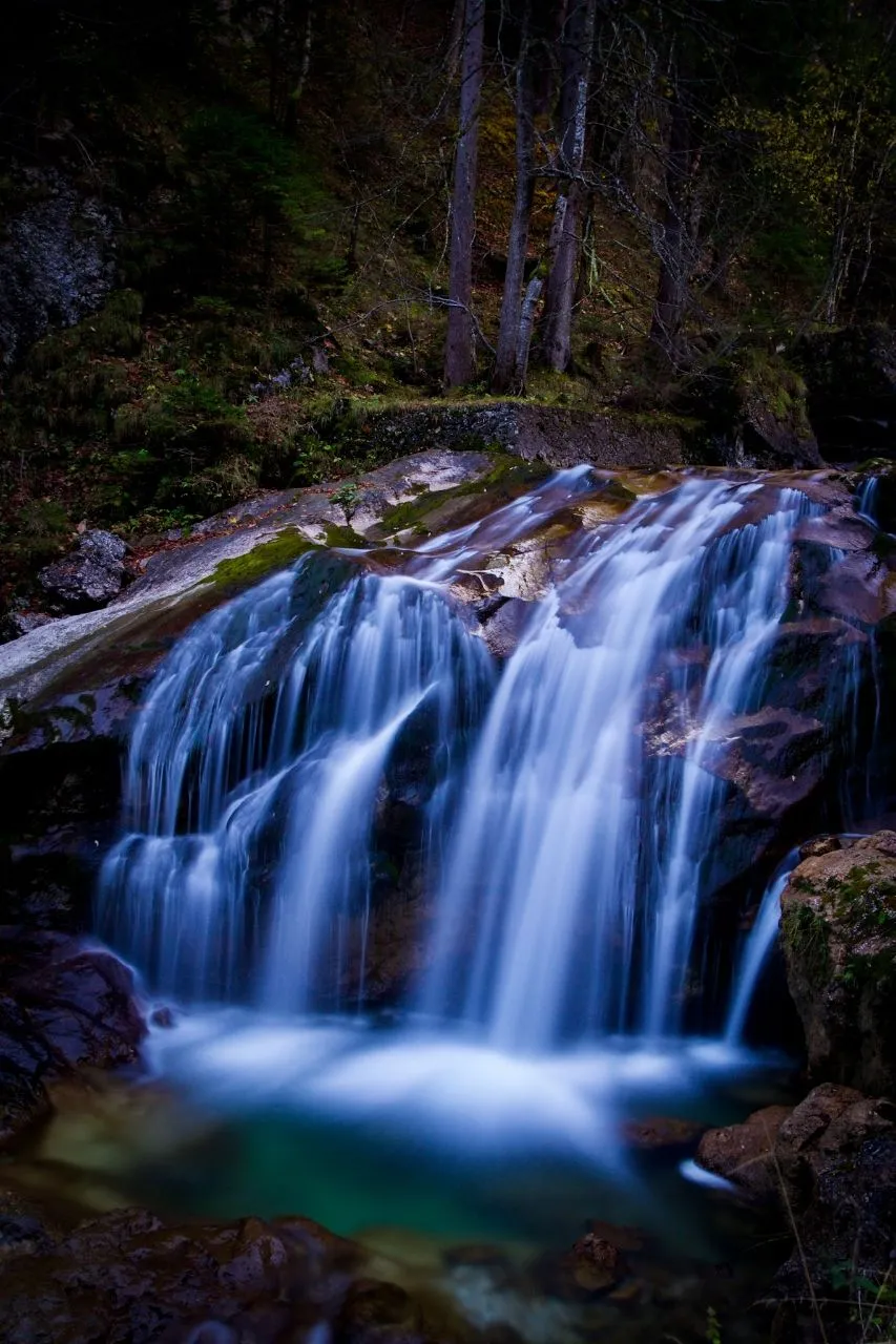 Pöllat - Small waterfall - De Creek on Rocks, Germany