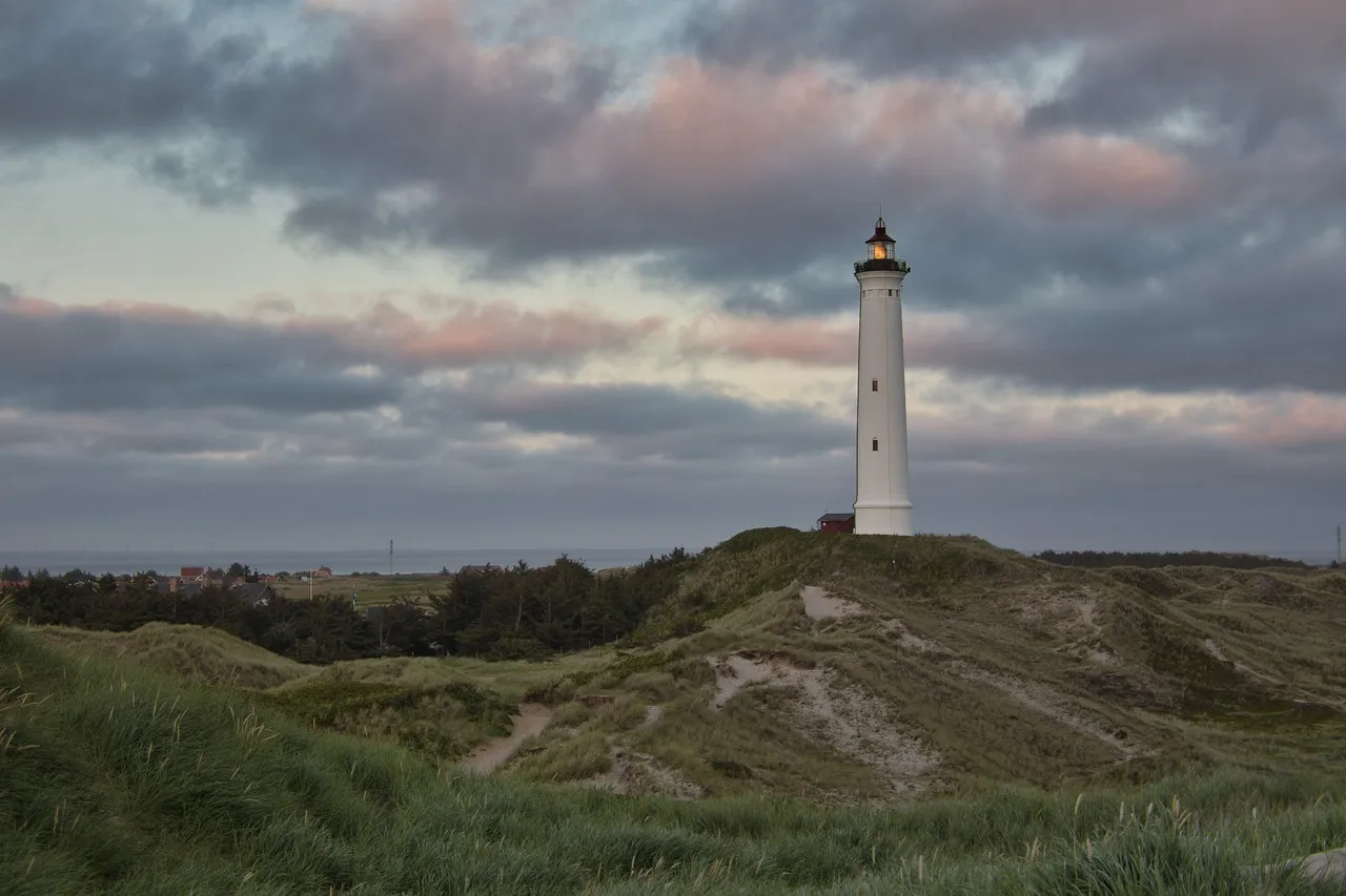 Lyngvig Lighthouse - From Lyngvig Fyr Strand, Denmark