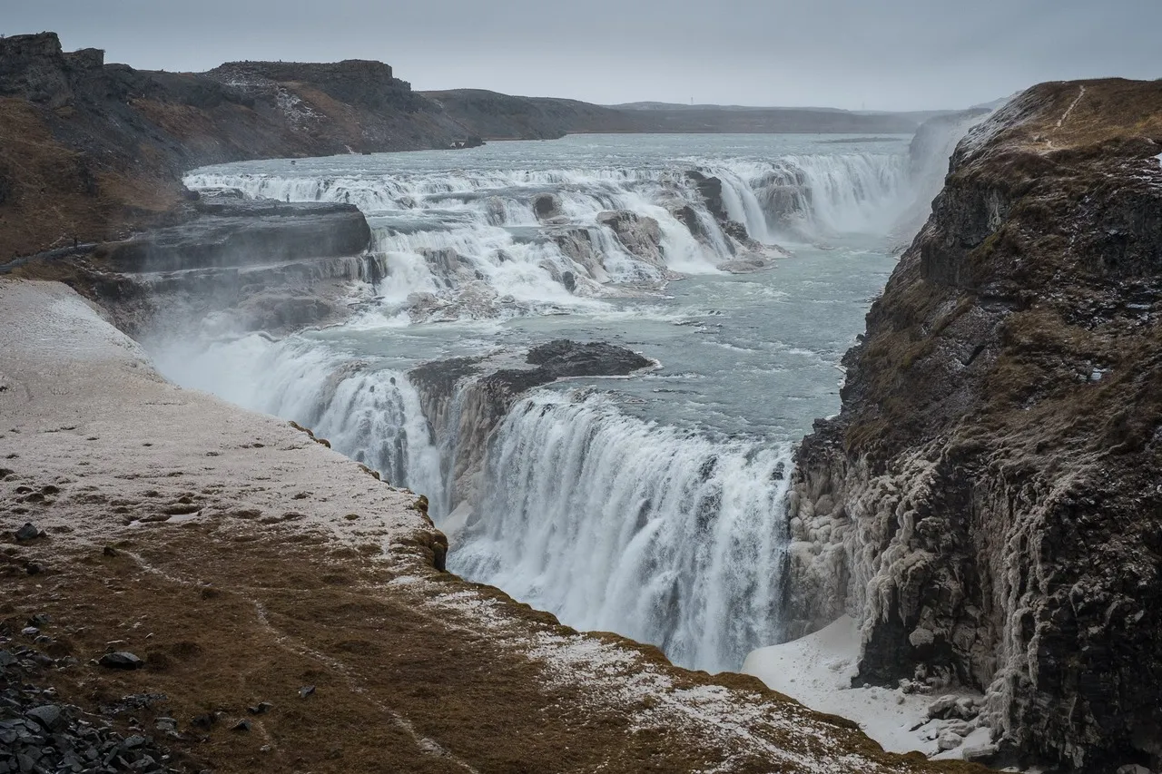 Gullfoss Waterfall - З Parking, Iceland