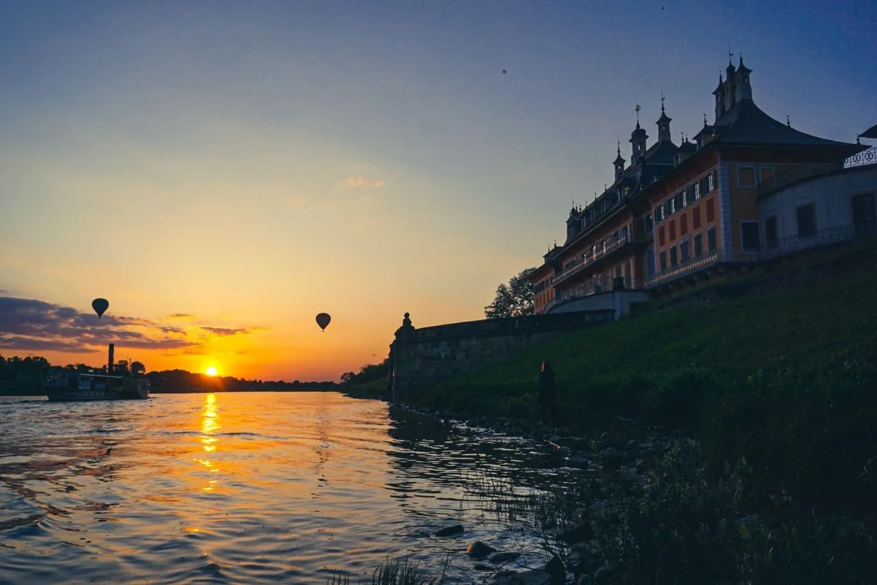 Schloss Pillnitz - From Elbufer, Germany