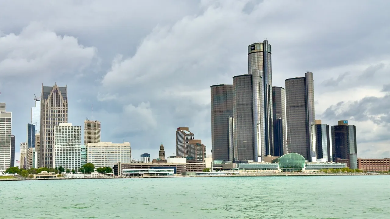 Detroit Skyline - From Windsor Riverfront, Canada