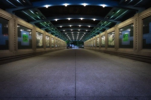 Outer Drive Bridge - Desde Riverwalk tunnel to the lakefront, United States