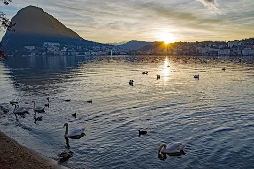 Lugano Lake - From Foce del Cassarate, Switzerland