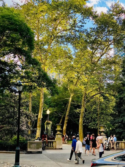 Rittenhouse Square Entrance - Frá Across street corner, United States