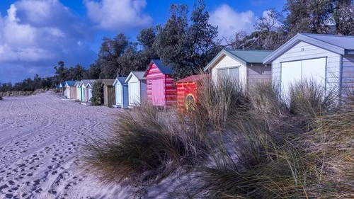 Bathing boxes - From Beach front McCrae, Victoria, Australia