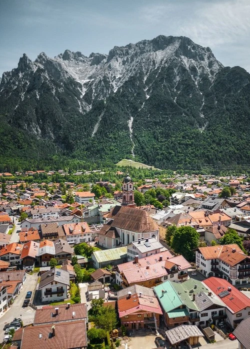Mittenwald - From Drone, Germany