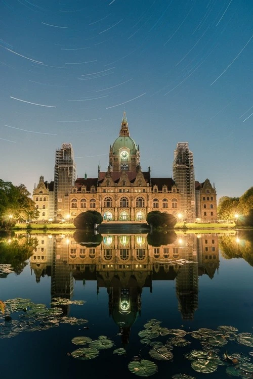 Neues Rathaus Hannover - から Am Ende vom Maschteich, Germany