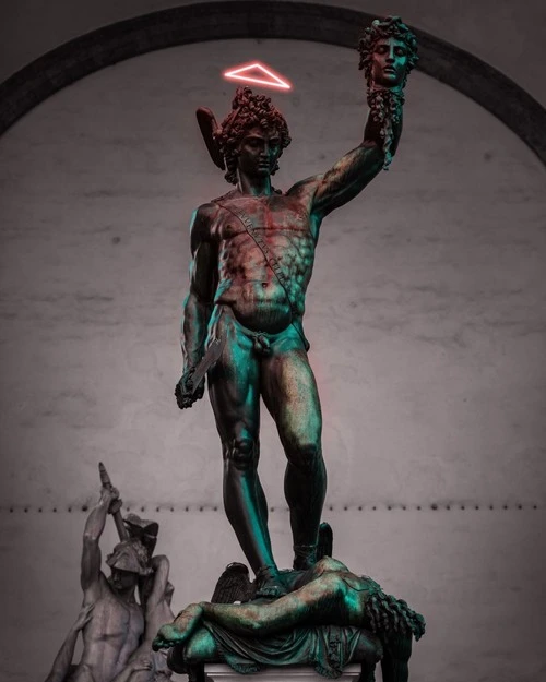 Perseus with the head of Medusa - From Piazza della Signoria, Italy