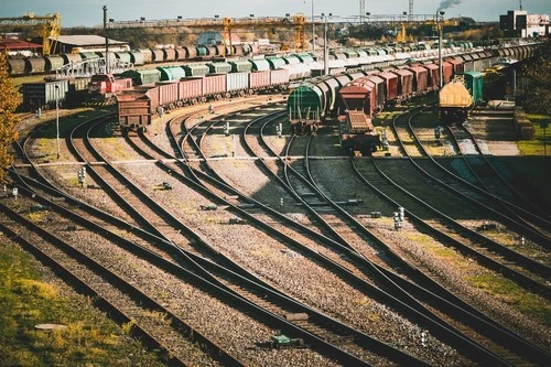 Klaipeda train station - From Pedestrian bridge, Lithuania