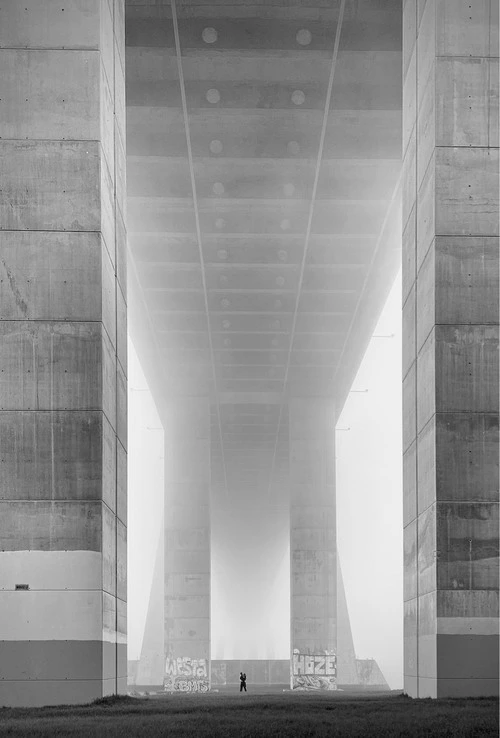 Under Vasco Gama bridge - From West side, Portugal
