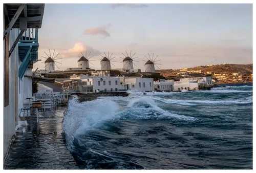 Windmills of Mykonos - De Little Venice, Greece