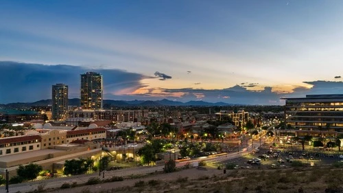 Tempe Downtown - から "A" Mountain, United States