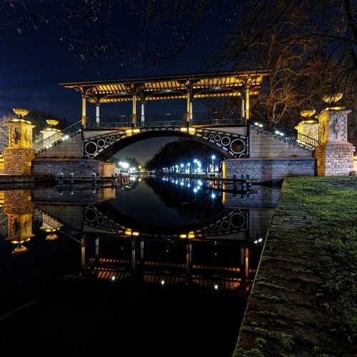 Pont Napoléon - Depuis Berge de la Deule, France