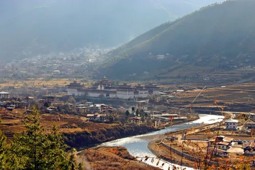 Tashichho Dzong - From Khamtoe Lam NE, Bhutan