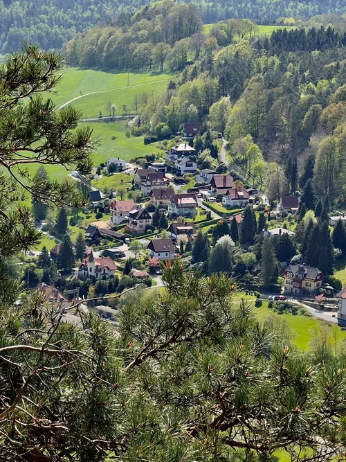 Kurort Rathen - Från Tiedge scenic view, Germany