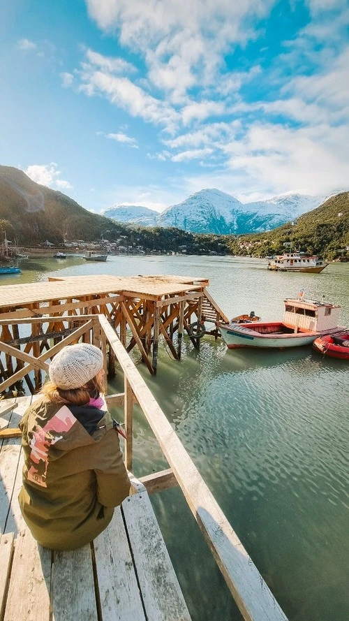 Bahía de Caleta Tortel - Aus Muelle, Chile