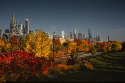 Solider Field, Chicago - จาก Sled hill southeast of Solider Field, United States