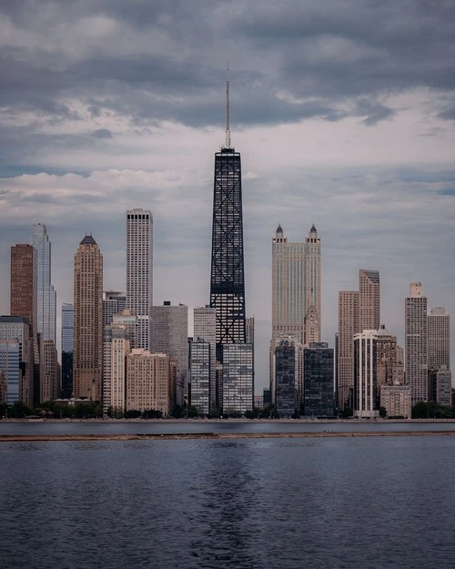 The John Hancock building - Iz Wendella Boat lake tour, United States