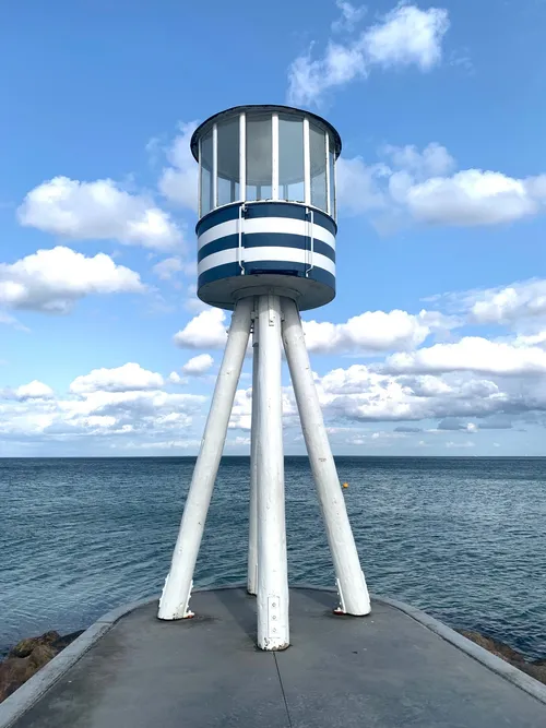 Lighthouse in Bellevue Beach - Denmark