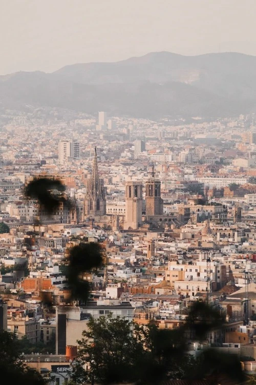 Cathedral of Barcelona - From Mirador de l'Alcalde, Spain