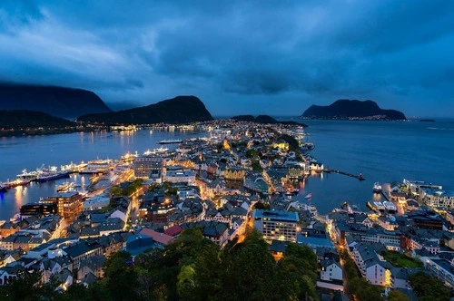 Alesund - से Aksla viewpoint, Norway