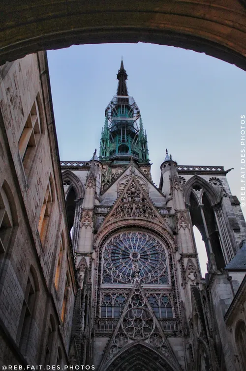 Cathédrale Notre-Dame de Rouen - Aus North Entrance, France