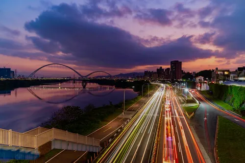 Crescent Bridge - Des de Xinhai Bridge, Taiwan