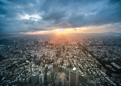 Taipei - From Top of Taipei 101 looking west, Taiwan