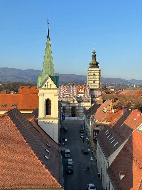 St. Mark's Church - Aus Lotrščak Tower, Croatia