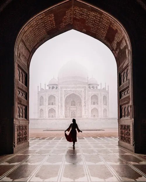Taj Mahal - From Kau Ban Mosque, India