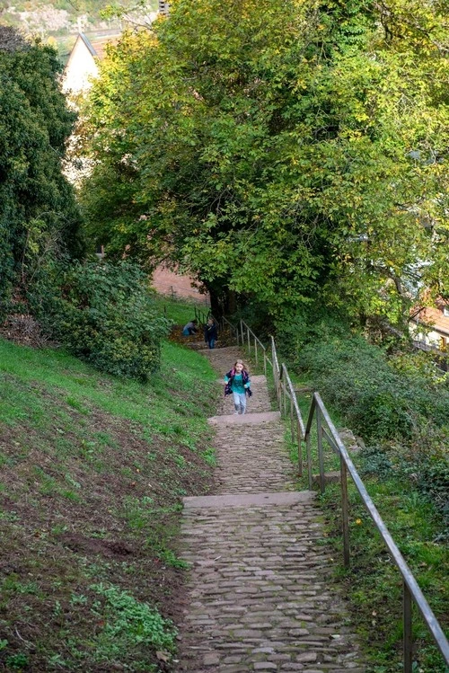 Fußweg zur Altstadt - 에서 Schloss Hirschhorn, Germany