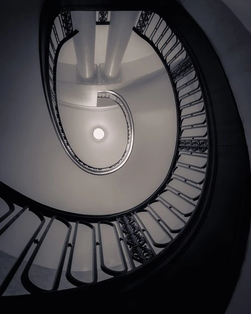 Palmer House Staircase - Od Bottom floor of the staitcase, United States