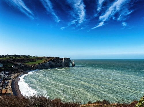 Baie d'Etretat - Aus Falaise d'Amont, France