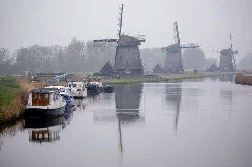 Netherlands Molen - Depuis Bridge, Netherlands