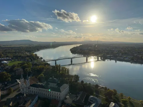 Mária Valéria Bridge - From The Duomo of Basilica of Esztergom, Hungary