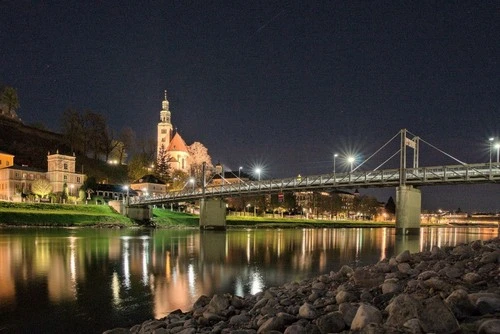Pfarrkirche Mülln - From Salzach-Ufer bei Elisabethkai, Austria