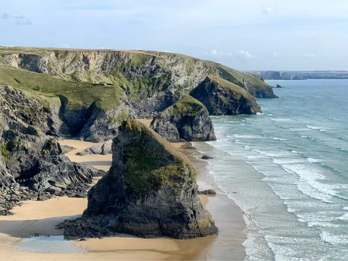 Bedruthan Steps - From Pentire Steps Beach, United Kingdom