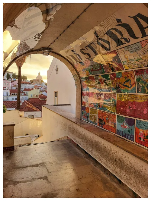 History of Lisbon Mural by Nuno Saraiva - Portugal