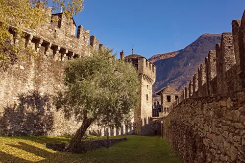 Montebello Castle - Aus Courtyard, Switzerland