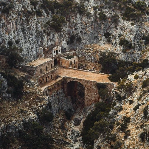 Monastery Katholiko - From Drone, Greece