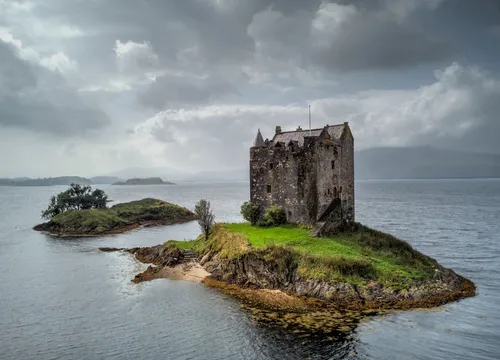 Castle Stalker - Desde Drone, United Kingdom