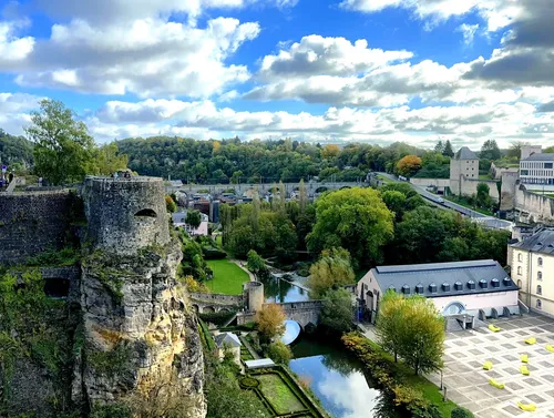 Church of Saint John in Grund - From Chem. de la Corniche, Luxembourg