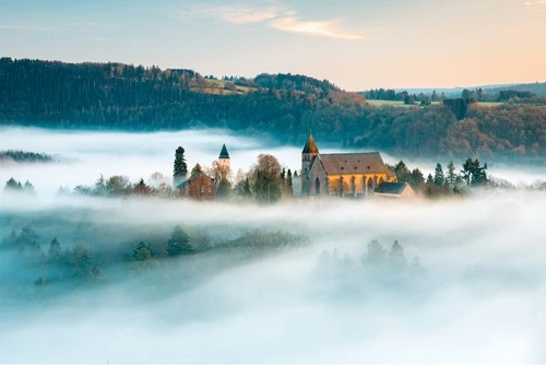 Stiftskirche Kyllburg - Desde Wilsecker Linde, Germany