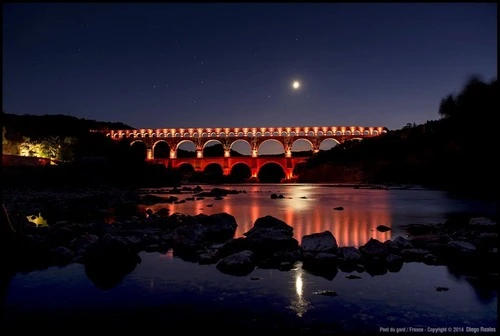 Pont du Gard - From Gardon River, France