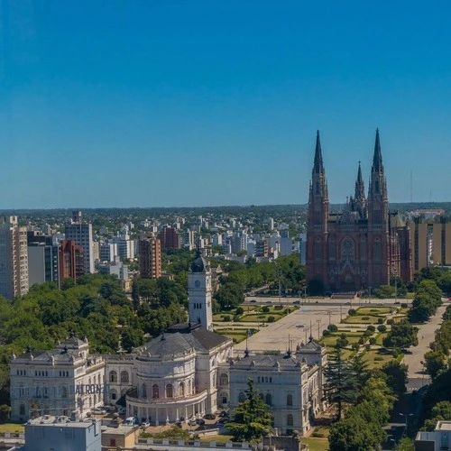 Catedral y Palacio Municial de La Plata - Від Drone, Argentina