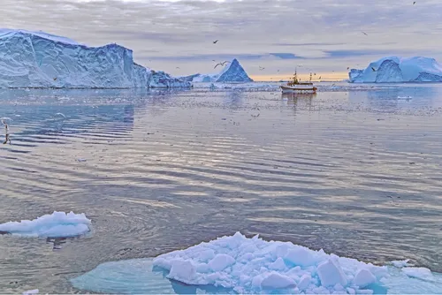 Fjells - From Boat in Disko Bay, Greenland